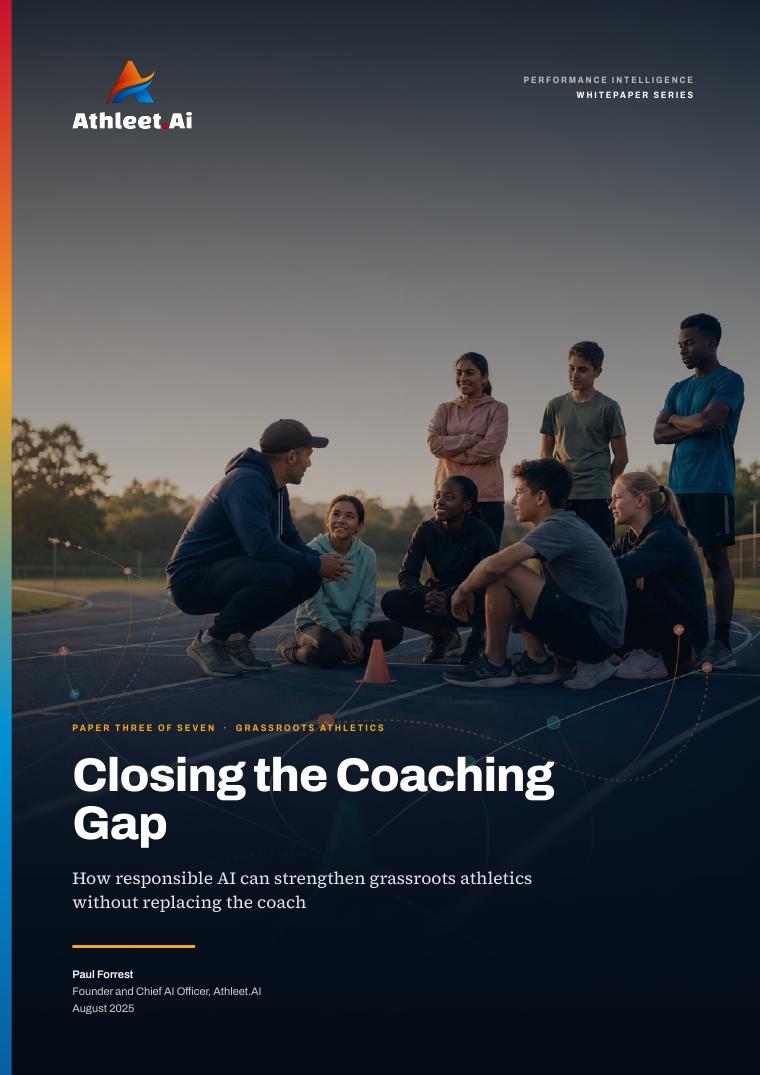 Cover of Closing the Coaching Gap, an Athleet.AI whitepaper