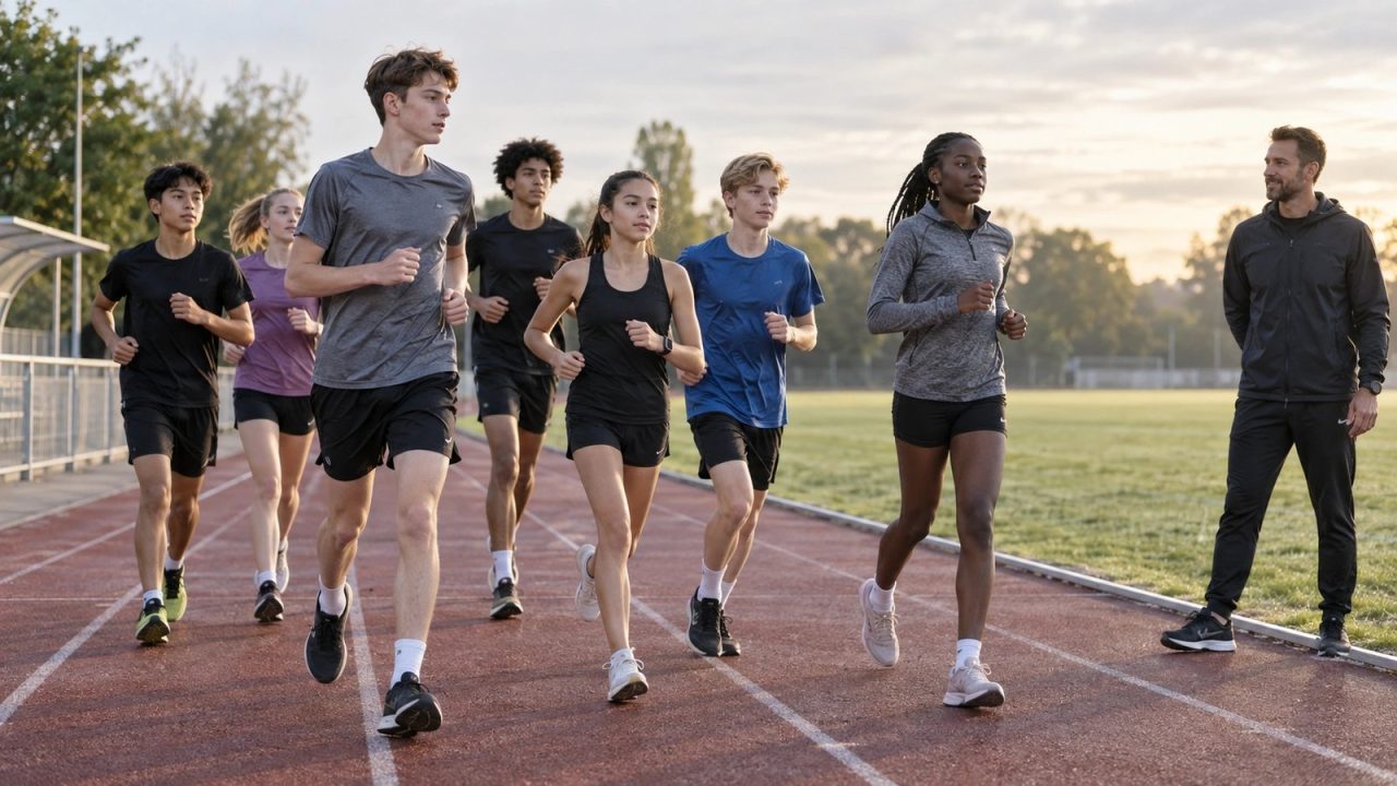 Two young athletes of the same age at different stages of maturity, illustrating developmental fairness in selection