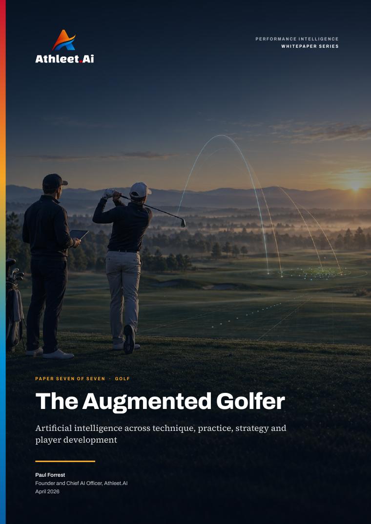 Cover of The Augmented Golfer, an Athleet.AI whitepaper