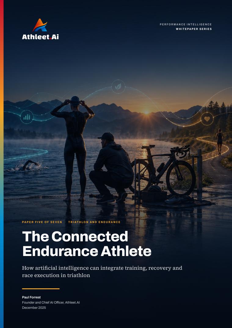 Cover of The Connected Endurance Athlete, an Athleet.AI whitepaper