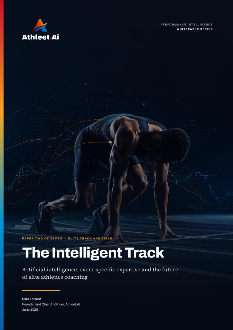 Cover of The Intelligent Track, an Athleet.AI whitepaper