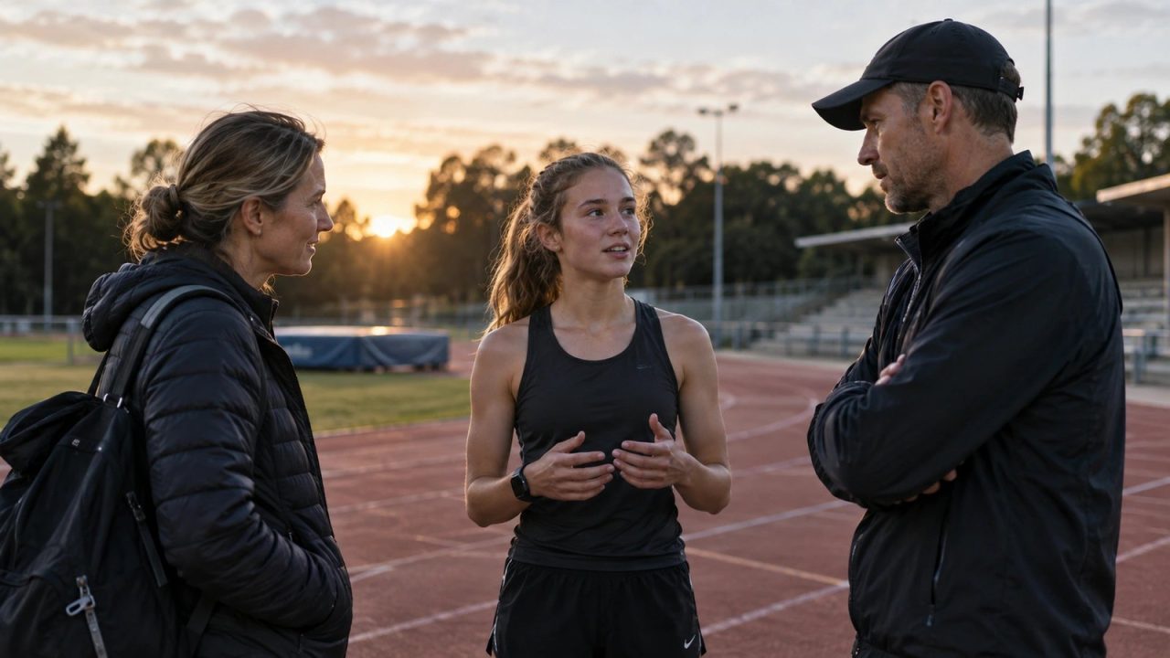 A young athlete being measured and recorded, illustrating datafication across the athlete pathway